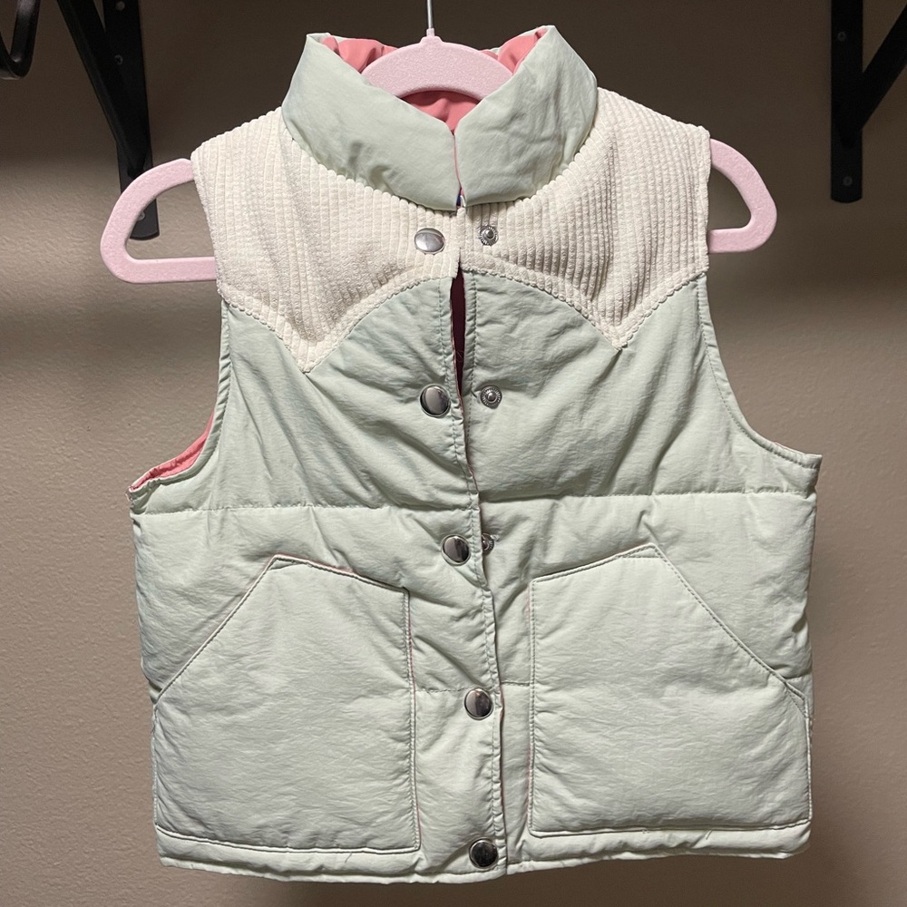 Maison Me Mint Green Puffer Vest 5Y - Like New